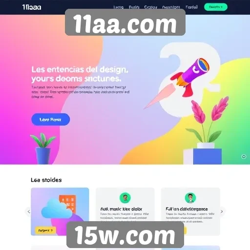 Tendências de design no site 11aa.com